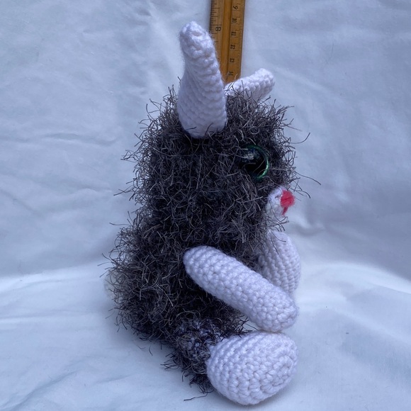 Handmade Furry Crocheted Rabbit - Picture 6 of 7